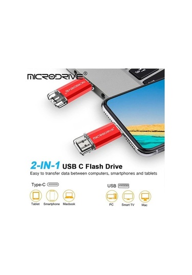 Novahub Usb Tipi C Flash Sürücü 2 İn 1 Otg Mikro Usb Kalem Sürücü 128/64 Gb Siyah