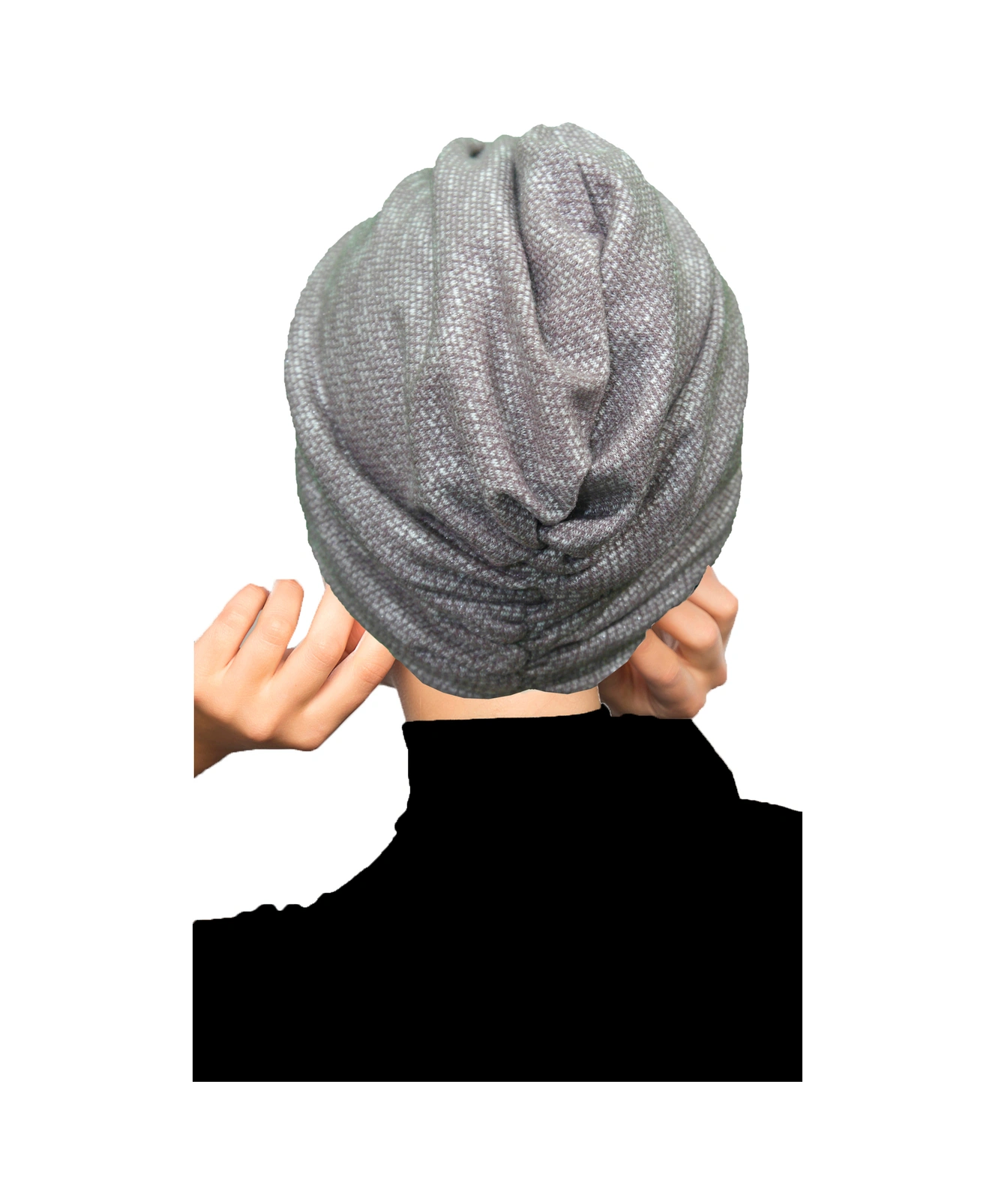 Kırçıllı Desenli Drapeli Gül Kurusu Çift Taraflı Hazır Türban Tesettür Bone Gül Kurusu