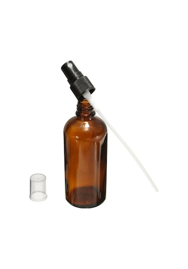 Amber Cam Şişe 100Ml Siyah Sprey Başlıklı 6 Adet
