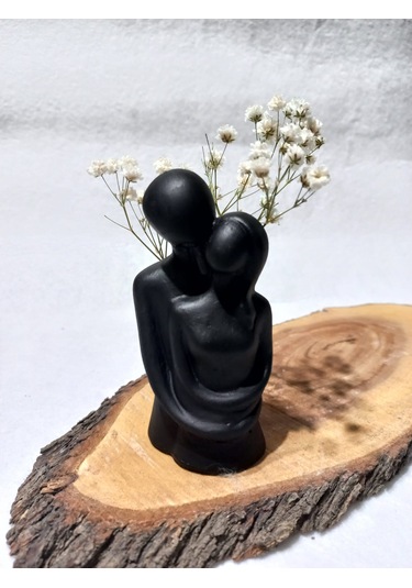 Sarılan Sevgili Biblo Siyah 01