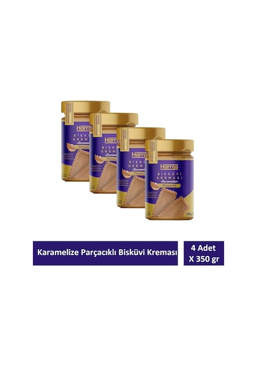 Karamelize Bisküvi Kreması Bisküvi Parçacıklı Crunchy 350 Gr X 4 Adet