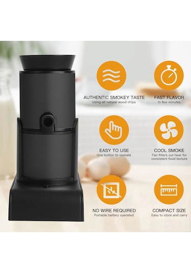 Padalink Duman İnfüzyonlu Taşınabilir Mangal Ekipmanı - Sk305 Siyah, Logosuz Siyah