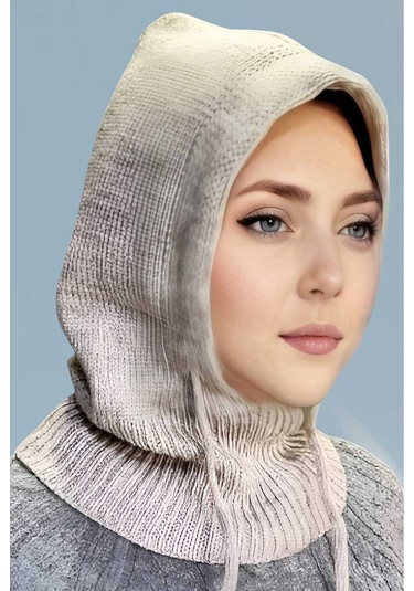 Uniquetrenders Kadın Triko Tesettür Bere Tesettür Başlık Taş Rengi