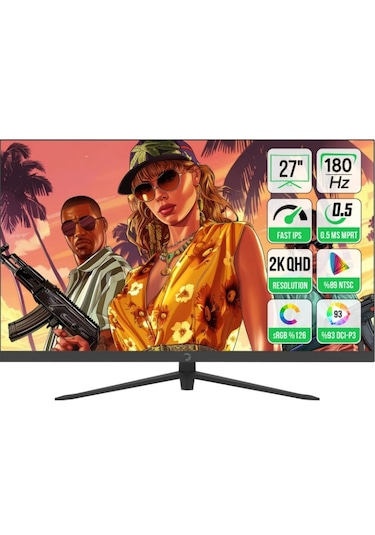 GamePower Sonic T80 27" 0.5 MS 180 Hz QHD 2K Fast IPS LED Monitör