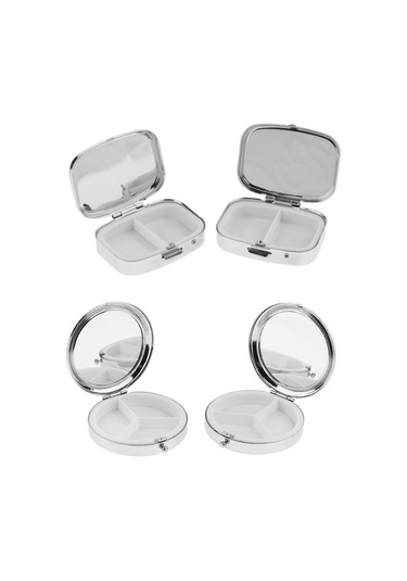 Suntek 2 Adet Vitamin Tıbbı Tablet Kutusu Hap Saklama Kutuları Diğer