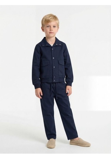 Zekids Erkek Çocuk Tasarım Pantolon-17166 Lacivert