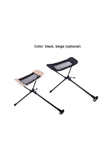 Suofeng Açık Hava Ayak Dayanağı Katlanır Sandalye Ayak Dayanağı Kullanışlı Boş Zaman Kamp Balıkçılık Teleskopik Ayak Dayanağı Katlanır Sandalye Ayak Dayanağı Alüminyum Alaşımlı Ayak Desteği Siyah Siyah