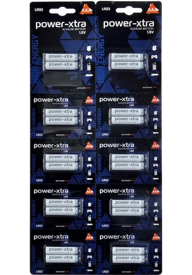 Power-xtra Lr03/aaa Size Alkaline Pil - 20li Blister