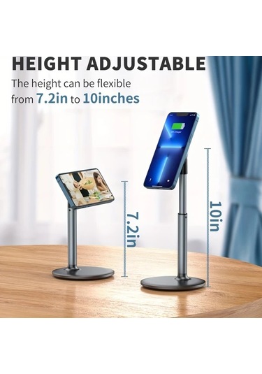 Motion003 Manyetik Akıllı Telefon Standı Siyah 18 29cm 25 4cm 360 Derece Döner Alüminyum Siyah
