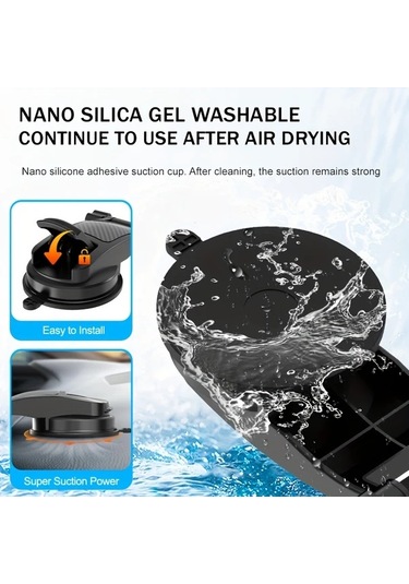 Primepickings Black Titreşim Önleyici Araç Telefon Tutucu Ayarlanabilir 4.7-12 İnç Akıllı Telefon Tablet İçin Güçlü Emici Kupa Abs