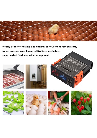 Vkemall Stc-3008 Akıllı İki Yollu Sıcaklık Kontrol Cihazı - Isıtma/soğutma/ayarlama/gecikmeli Başlangıç/uyarı - Ac 110 220v