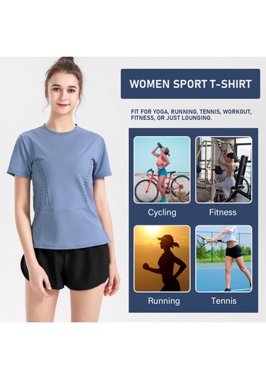 Gajeena Kadınlar İçin Nefes Alabilen Yoga Tişörtü - Esnek, Konforlu Ve Spor Giyim Pembe