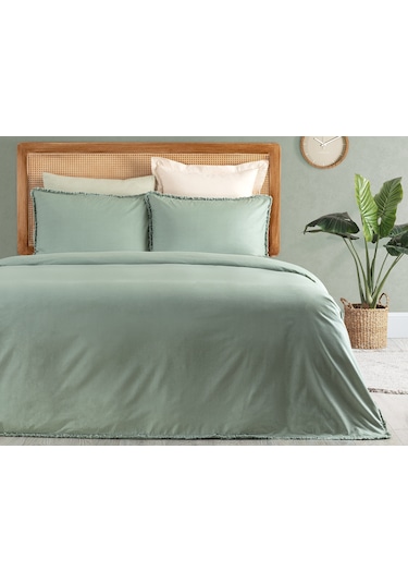 Madame Coco Sona Tek Kişilik Püsküllü Nevresim Takımı Nt0000000143tek Kişilik-haki