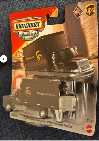 2026 Matchbox Working Rigs International Durastar Box Truck Ups Kargo Kamyonu Siyah