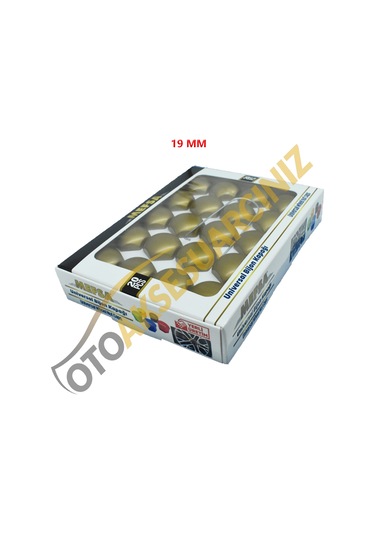 A Kalite Mefsa Bijon Kapağı Düz 19 Mm Altın Sarı 20 Li Set