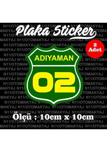 02 Adıyaman İl Şehir Plaka Sticker Futbol Spor Kulüb