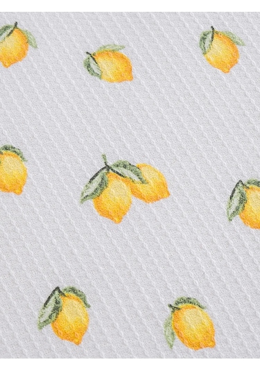 Karışık Limon Desenli Çift Kişilik Pike Karışık Renk