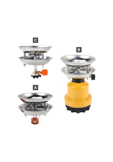 Youtek Model A/b/c Seçenekli Metal Kamp Stovu - Dış Mekan Isıtma Ve Pişirme Gereci Pembe