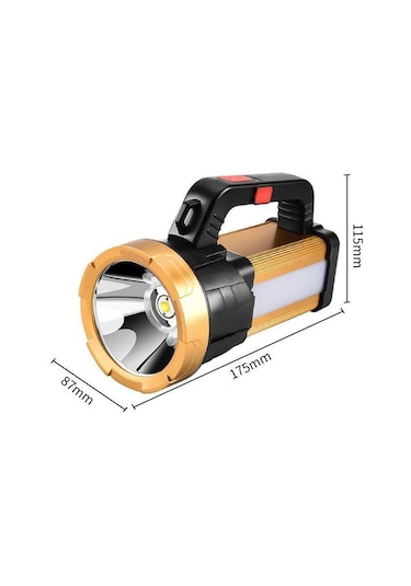 6 Mod Şarjlı EL Feneri Projektör Tipi Watton Wt-615 Sarı