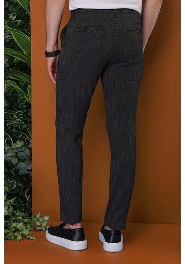 Efor P 1113 Slim Fit Siyah Spor Pantolon Siyah