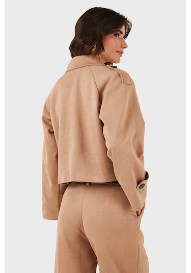 Via Dante Bayan Ceket 68620513suede Bej Bej