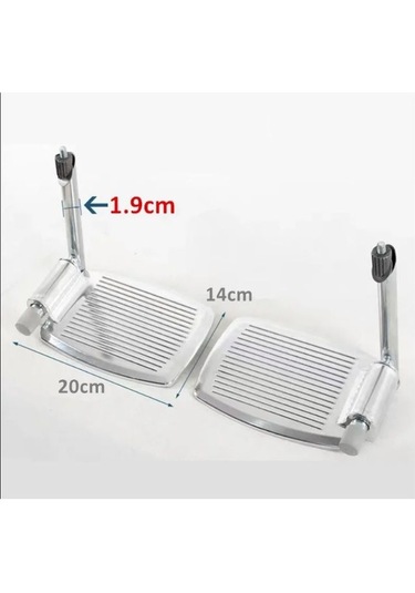 Medikaltec Tekerlekli Sandalye Ayaklık Pedalı Metal 2 Adet