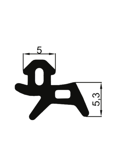 50 M Pvc Pimapen Kapı-Pencere Contası Pak-05, Siyah Fitil