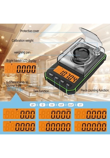 Dashanshop 1 Adet Blue Line Yüksek Hassasiyetli Dijital Cep Terazisi 50g Kapasite 0.001g Çözünürlük Lcd Ekran Hafif Taşınabilir -