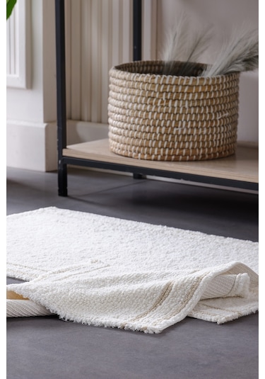 Doquhome Dora Banyo Paspası Krem&vizon 60x100cm Krem