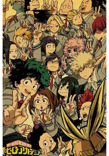 Boku No Hero Academia Anime Duvar Retro Poster 34 Adet 10cm 15cm