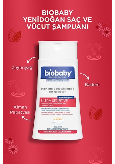 Biobaby Yenidoğan Saç Ve Vücut Şampuanı 200ml