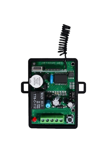 1 Kanal 12V 433 MHz RF Alıcı Verici Garaj Kontrol Kapı Sistemi + 2 Kumanda