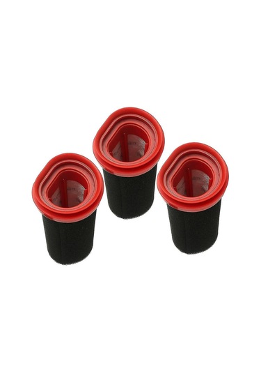 Fosenze Bosch Elektrikli Süpürge Motor Koruma Filtresi 25.2v/21.6v - Bbh3petgb, Bbh3z0025 Ve Diğer Modeller İçin Uyumlu, 3 Adet, Siyah-kırmızı