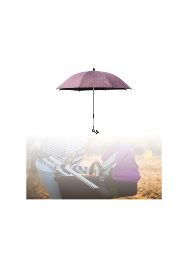 Suntek Bebek Arabası Şemsiyesi Kelepçeli Seyahat Kırmızı Kırmızı