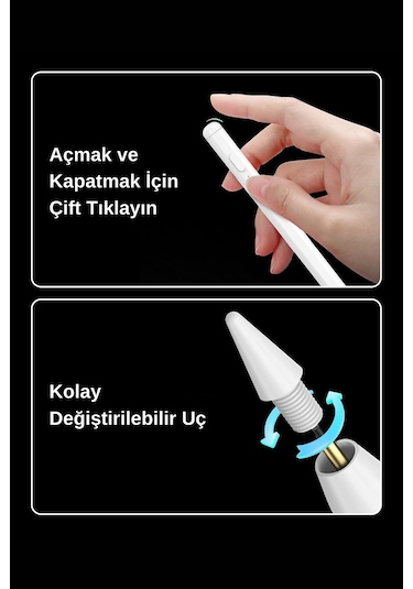 İpad 11 A16 Air M1 M2 M3 M4 İle Uyumlu Avuç İçi Reddi Stylus Yazı Çizim Kalemi