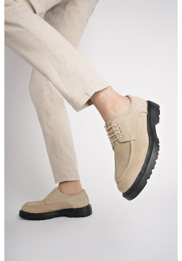 Muggo Samuel Garantili Günlük Klasik Hakiki Deri Casual Rahat Ortopedik Kalın Taban Erkek Ayakkabı Bej Süet Bej Muggo Samuel Garantili Günlük Klasik Hakiki Deri Casual Rahat Ortopedik Kalın Taban Erkek Ayakkabı Bej Süet Bej