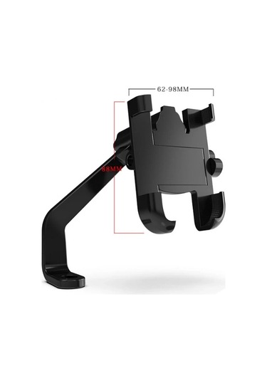 Alüminyum Gövdeli Metal Ayna Bağlantılı Motosiklet Telefon Tutucu 7 İnç Xl - 9012472741221ynt