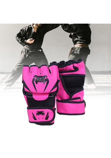Suntek Mma Eldiven Müsabaka Dişli Su Geçirmez Boks Pembe Pembe