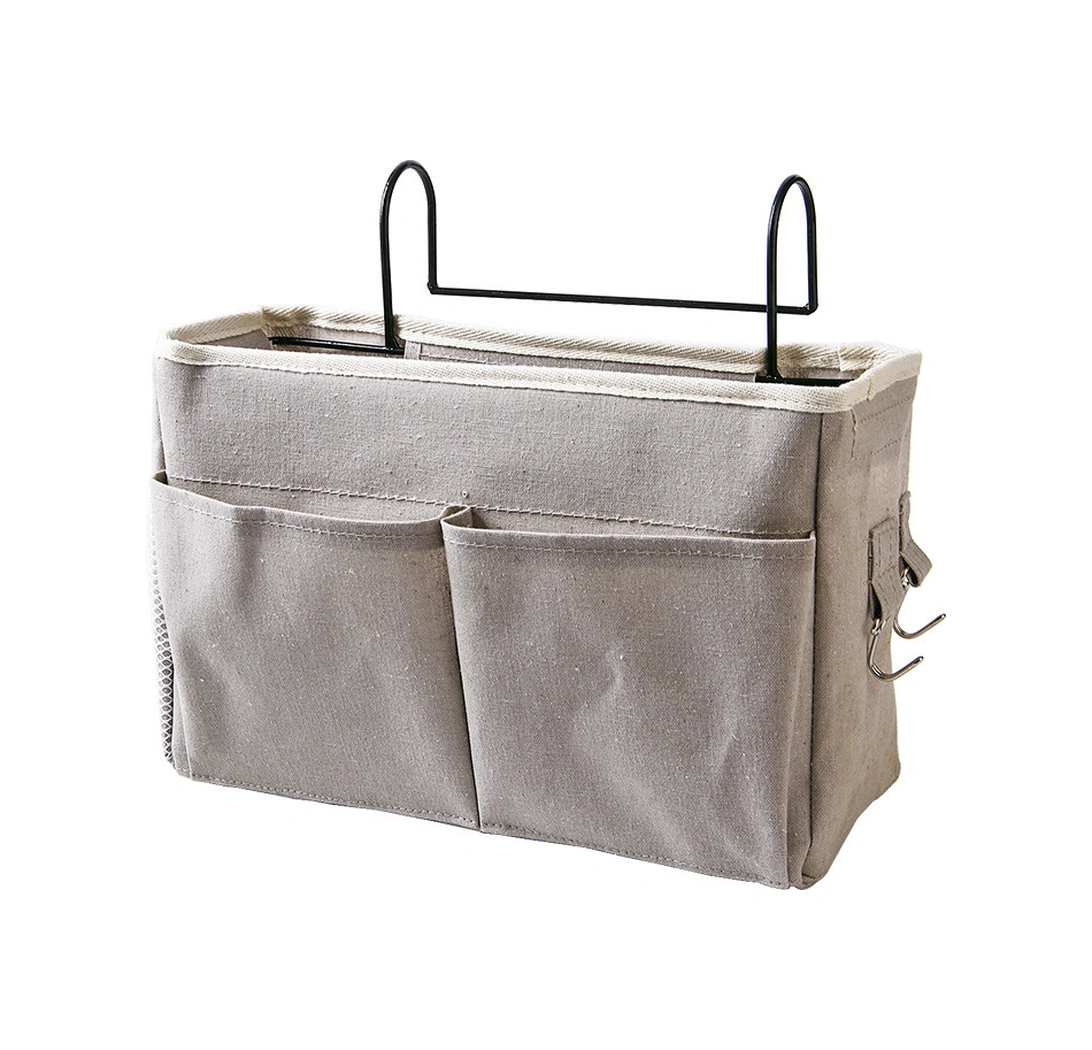 Qingmipy Üniversite Yatak Üstü Organizer Beş Çekmeceli Kumaş Dolap, Ev Ve Dormitory İçin Konforlu Depolama Çantası Beyaz Geliştirilmiş Versiyon Beyaz Kumaş Asılı Sepet