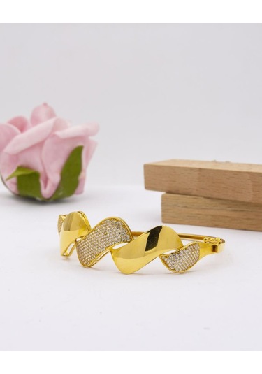 Latif Kuyumculuk 22 Ayar Altın Taşlı Tasarım Kadın Bileklik Lkbk1086