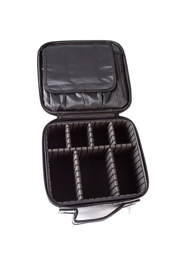 Sones Su Geçirmez Kozmetik Kutusu Bölmeli Kozmetik Çantası Büyük Kapasiteli Eşkenar Dörtgen Pu Kozmetik Saklama Kutusu Siyah