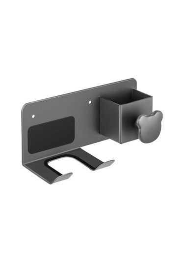 Lichen Saç Kurutma Makinesi Tutacağı, Zımbasız, Paslanmaz Çelik Gri