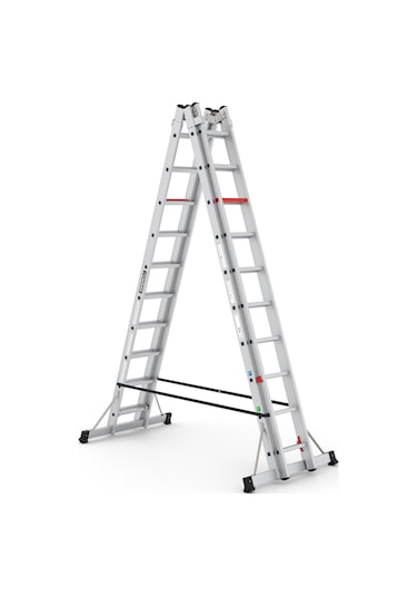 Çağsan TA003 2x10 Basamaklı Doublex A Tipi Çift Taraflı Sürgülü Merdiven