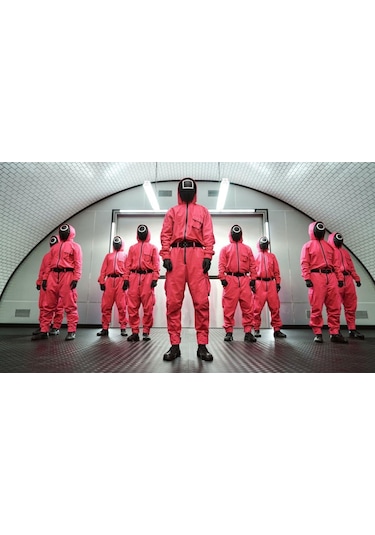 Kare Squid Game Maske - Squid Game Oyuncu Maskesi - Kare Maske -