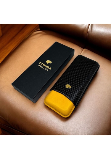 Cohiba Deri Puro Kılıfı 3lü Siyah/sarı 56ring