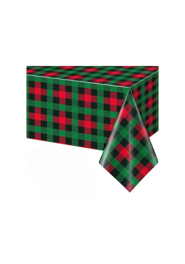 Suntek Yılbaşı Tek Kullanımlık Masa Örtüsü Tatil Su 3 Adet Küçük Kareli