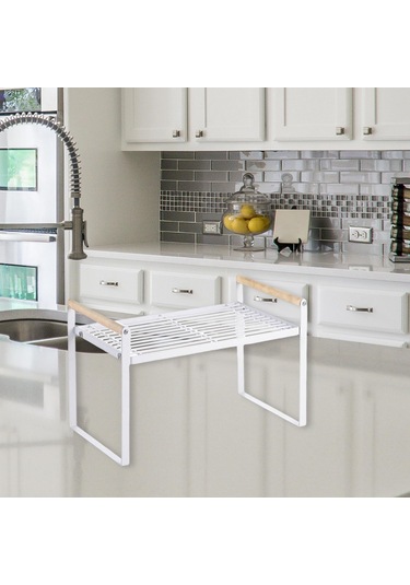 Homyl Sayaç Rafları Masaüstü Organizatör Banyo Anti Beyaz S