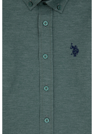 U.s. Polo Assn. Erkek Çocuk Koyu Yeşil Gömlek Basic 50316801-vr079 Koyu Yesıl