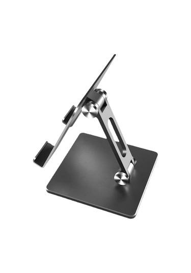 Jeehugo Alüminyum Çift Uygulama Masaüstü Tutucu: Telefon Ve Tablet İçin Açılır, Açı Ayarlanabilir, Dayanıklı Ve Kaymazsız Gri Desen