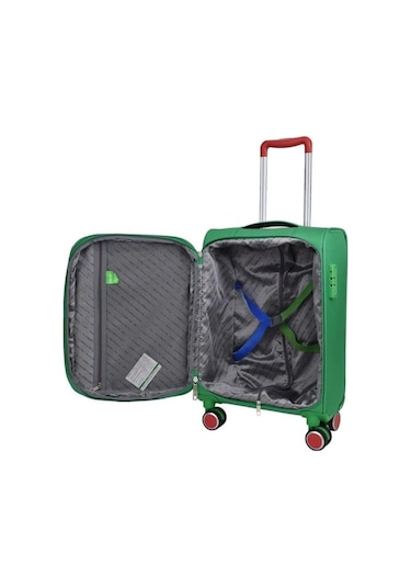 Benetton Kumaş Valiz Kabin Boy Yeşil